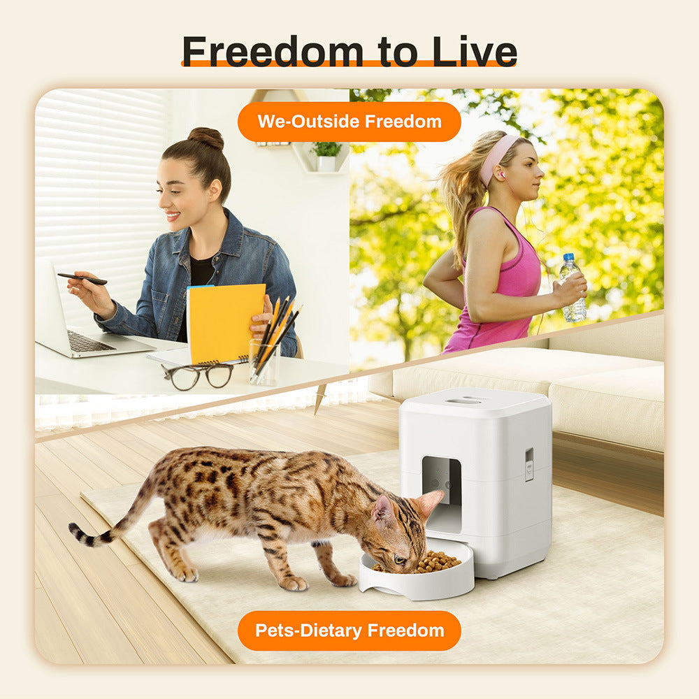 Pet Smart Feeder 2L Dog and Cat Feeding Machine WIFI Timing