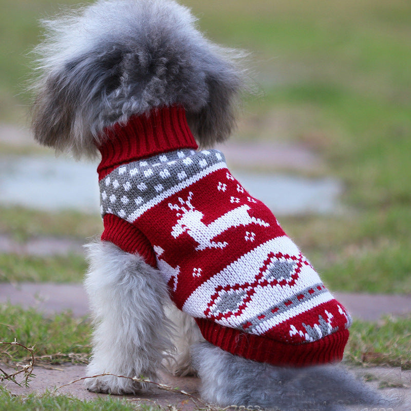 Christmas Pet Turtleneck Knitted Sweater