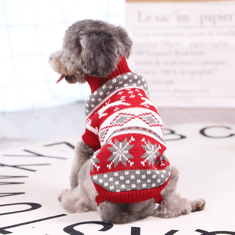 Christmas Pet Turtleneck Knitted Sweater