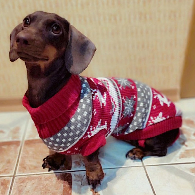 Christmas Pet Turtleneck Knitted Sweater
